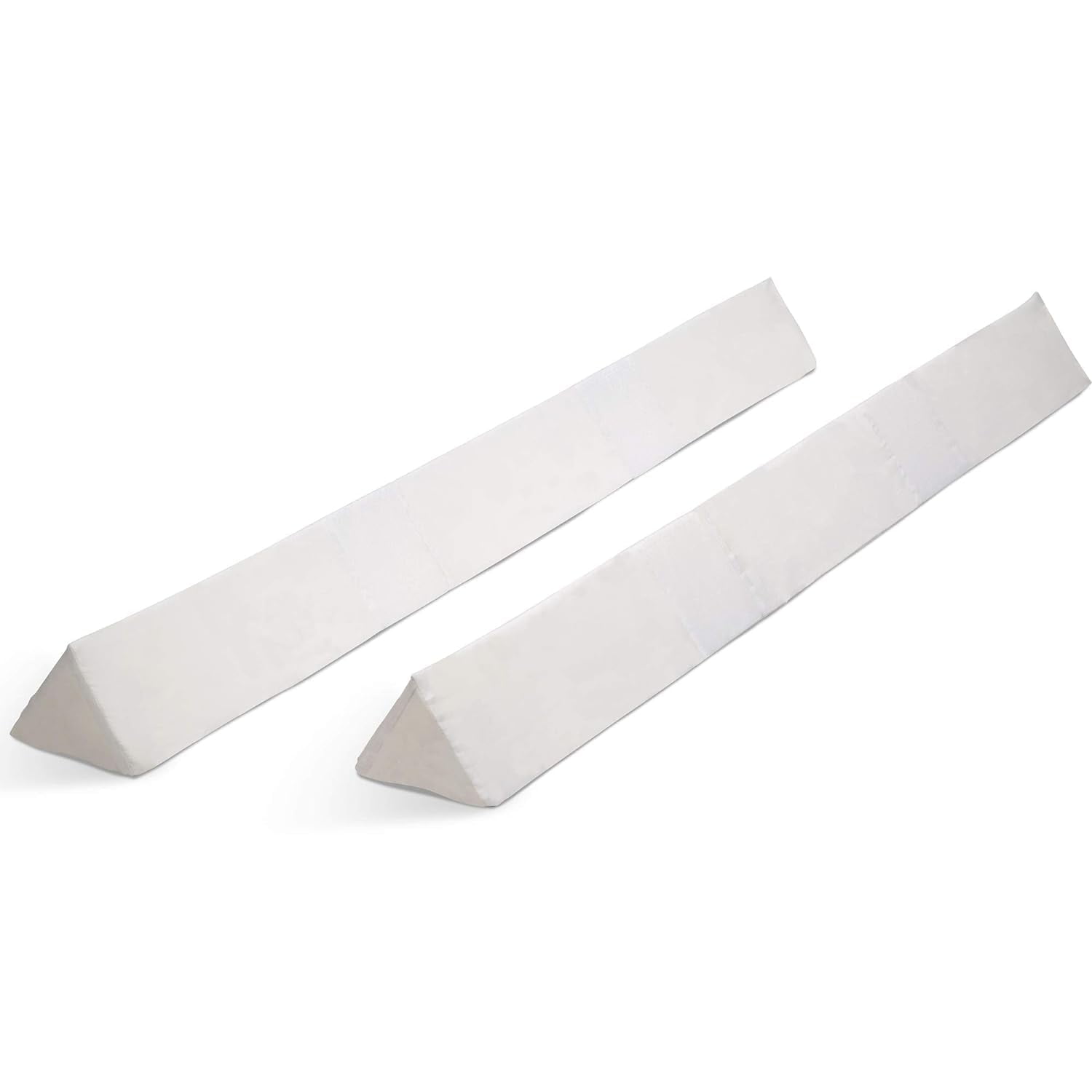 Delta Children Extra Long Foam Bedrail Bumper - Guardrail for Toddlers & Kids with Water-Resistant, Non-Slip & Machine Washable Cover - 2pk, White Extra Long - Pack of