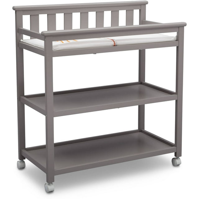 Delta Children Flat Top Changing Table with Casters, Greenguard Gold