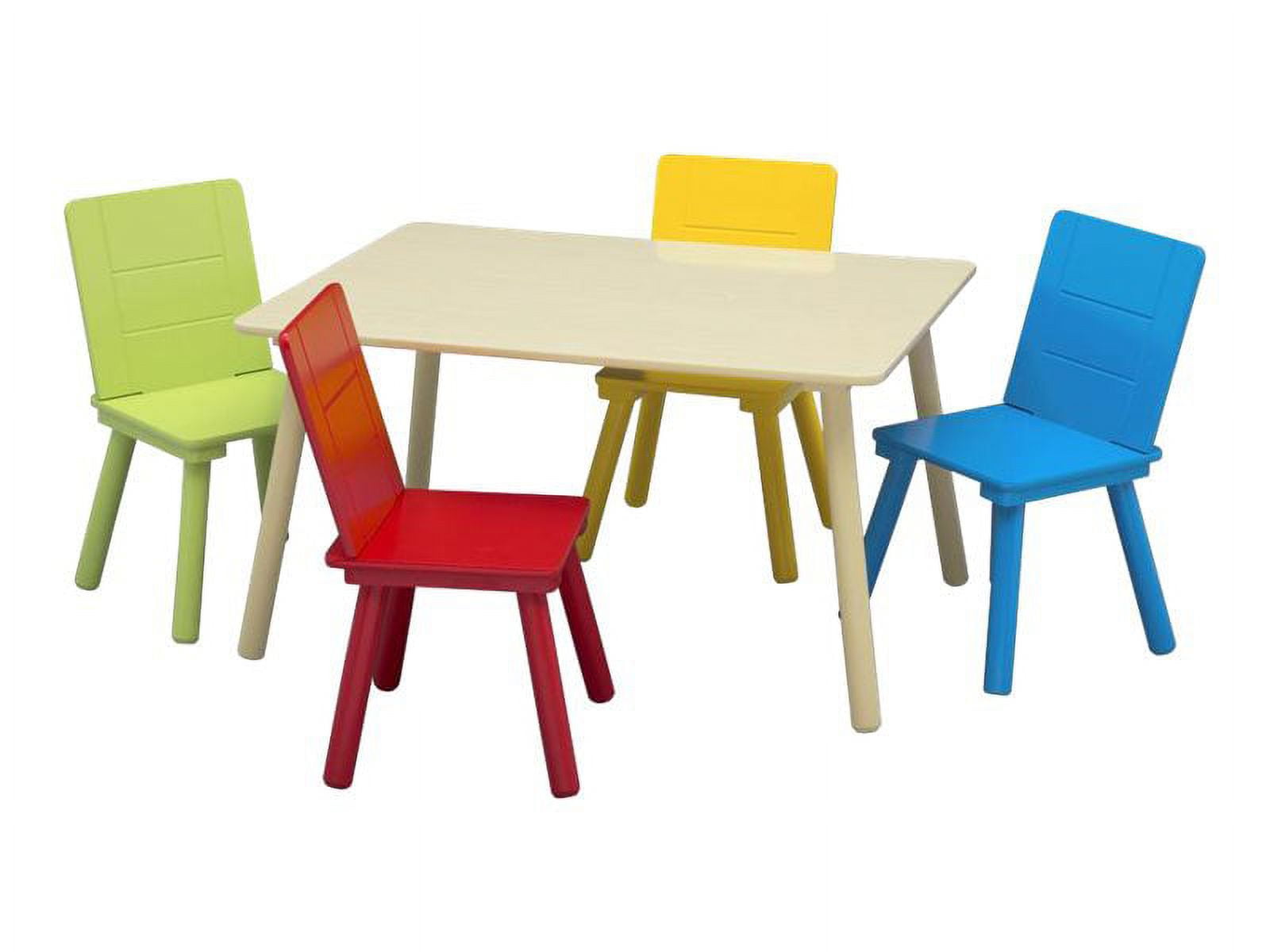 Delta Children Furniture Set 5Piece (Table, 4 Chairs) Natural