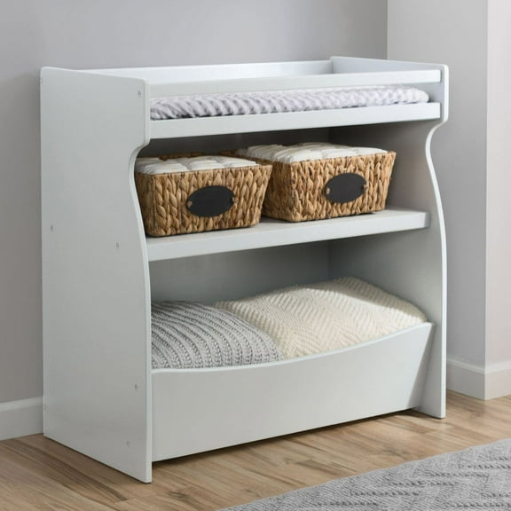 Delta Children Gateway 2-in-1 Changing Table and Storage Unit, Bianca White