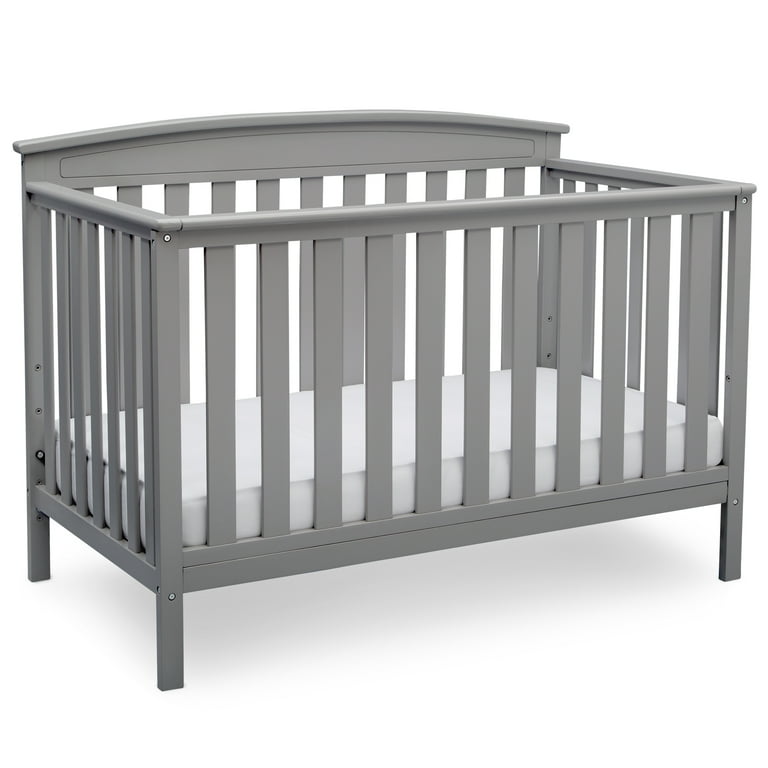 Delta Children Gateway 4-in-1 Convertible Baby Crib, Grey