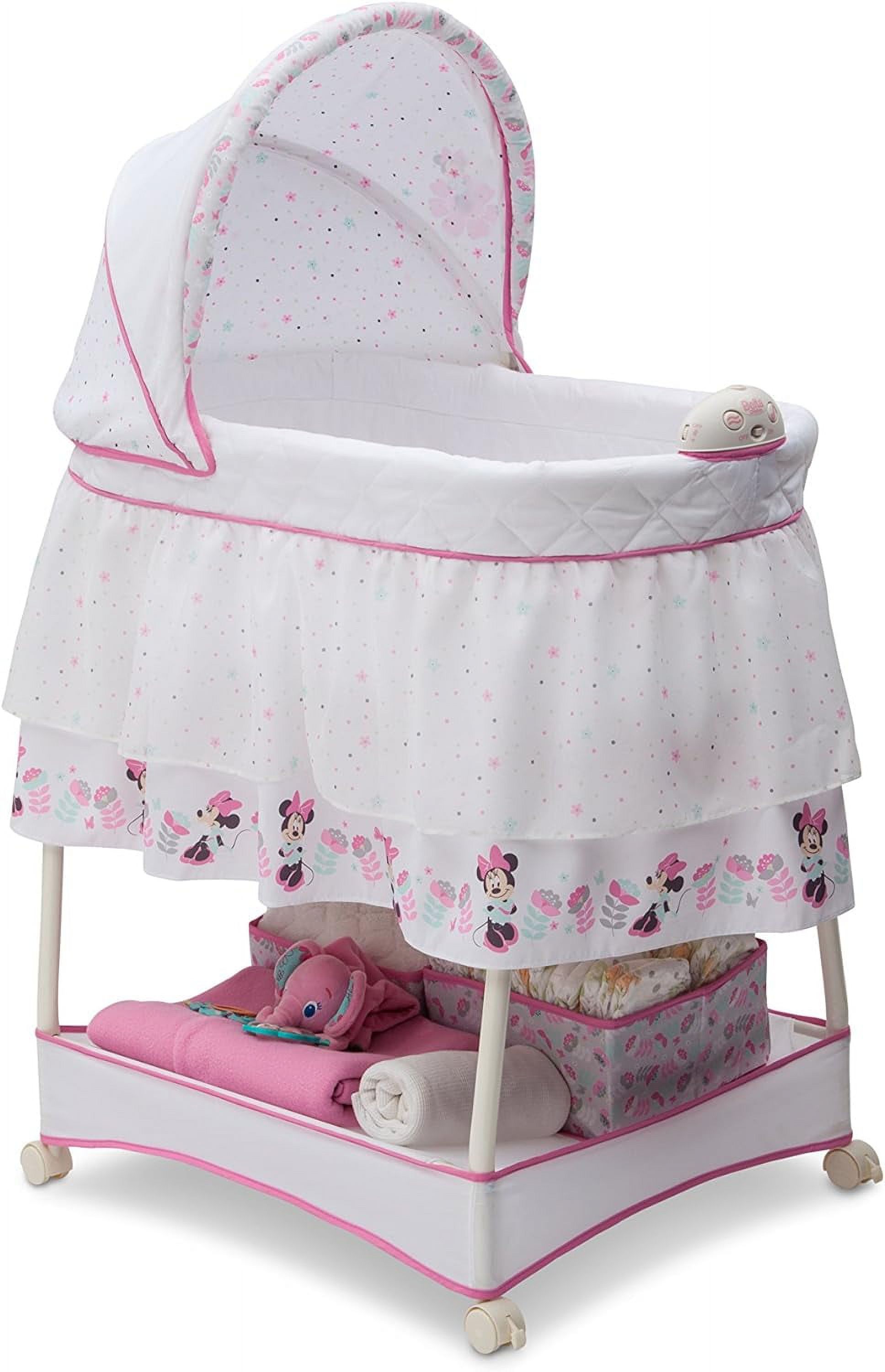 Delta Children Gliding Bedside Portable Crib with Lights