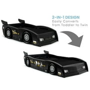Delta Children Grand Prix Kids Plastic Toddler Bed, Twin, Black