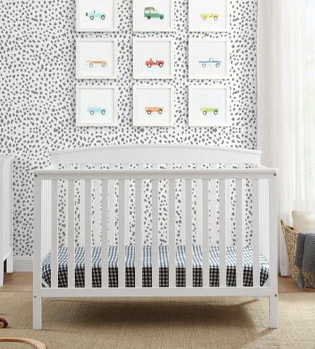 Delta Children Hanover 6-in-1 Convertible Baby Crib, Bianca White