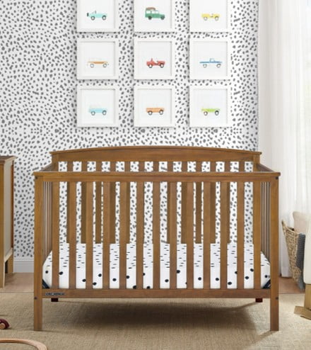Delta Children Hanover 6-in-1 Convertible Baby Crib, Chestnut