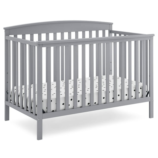 Delta Children Hanover 6-in-1 Convertible Baby Crib, Grey