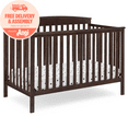 thumbnail interactive-video image 1 of Delta Children Hanover 6-in-1 Convertible Baby Crib, Walnut Espresso, 1 of 16