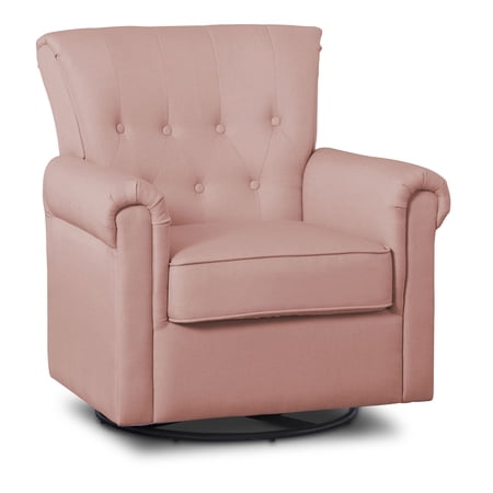 Delta Children Harper Glider Swivel Rocker Chair, Blush
