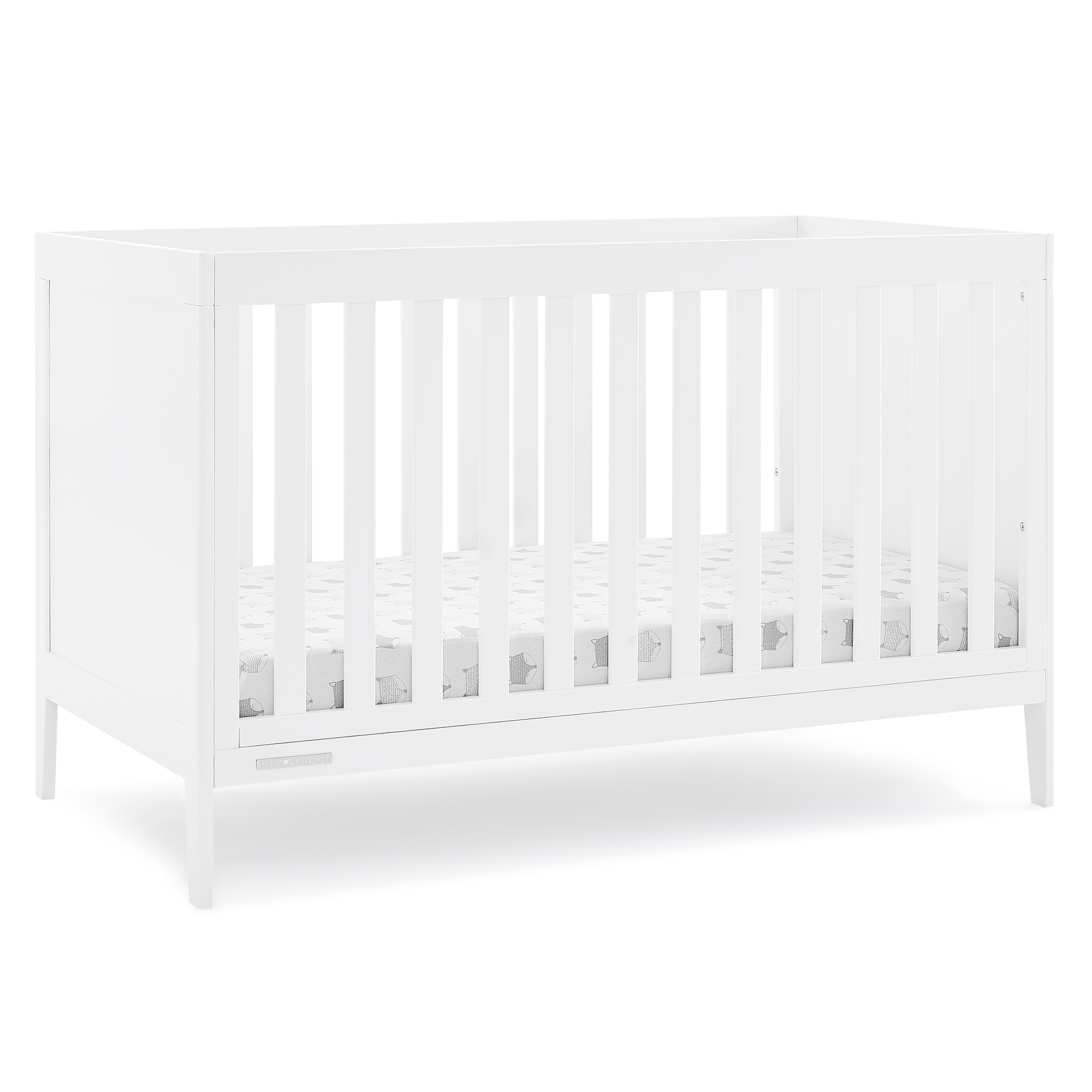 Delta Children Hayes 4-in-1 Convertible Baby Crib - Greenguard Gold Certified, Bianca White - image 1 of 15