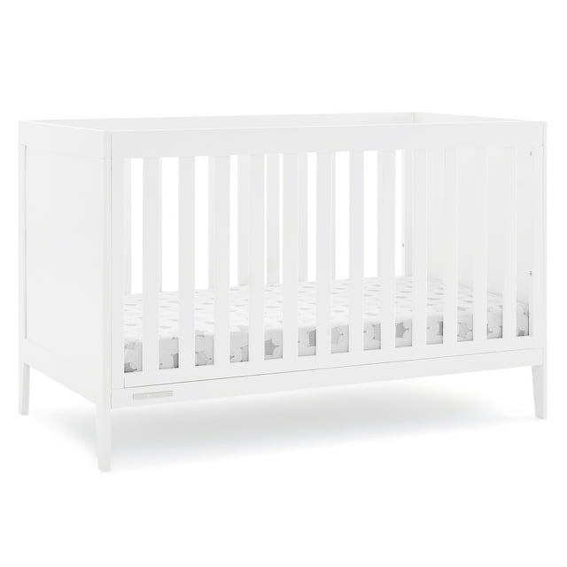 Delta Children Hayes 4-in-1 Convertible Baby Crib - Greenguard Gold Certified, Bianca White