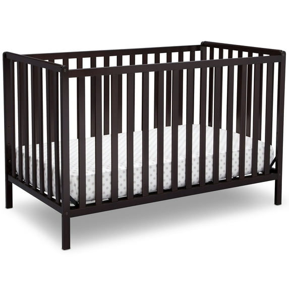 Delta Children Heartland 4-in-1 Convertible Baby Crib, Dark Chocolate