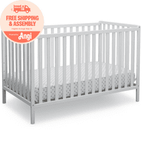 Delta Children Heartland 4-in-1 Convertible Crib, Greenguard Gold Certified, Bianca White