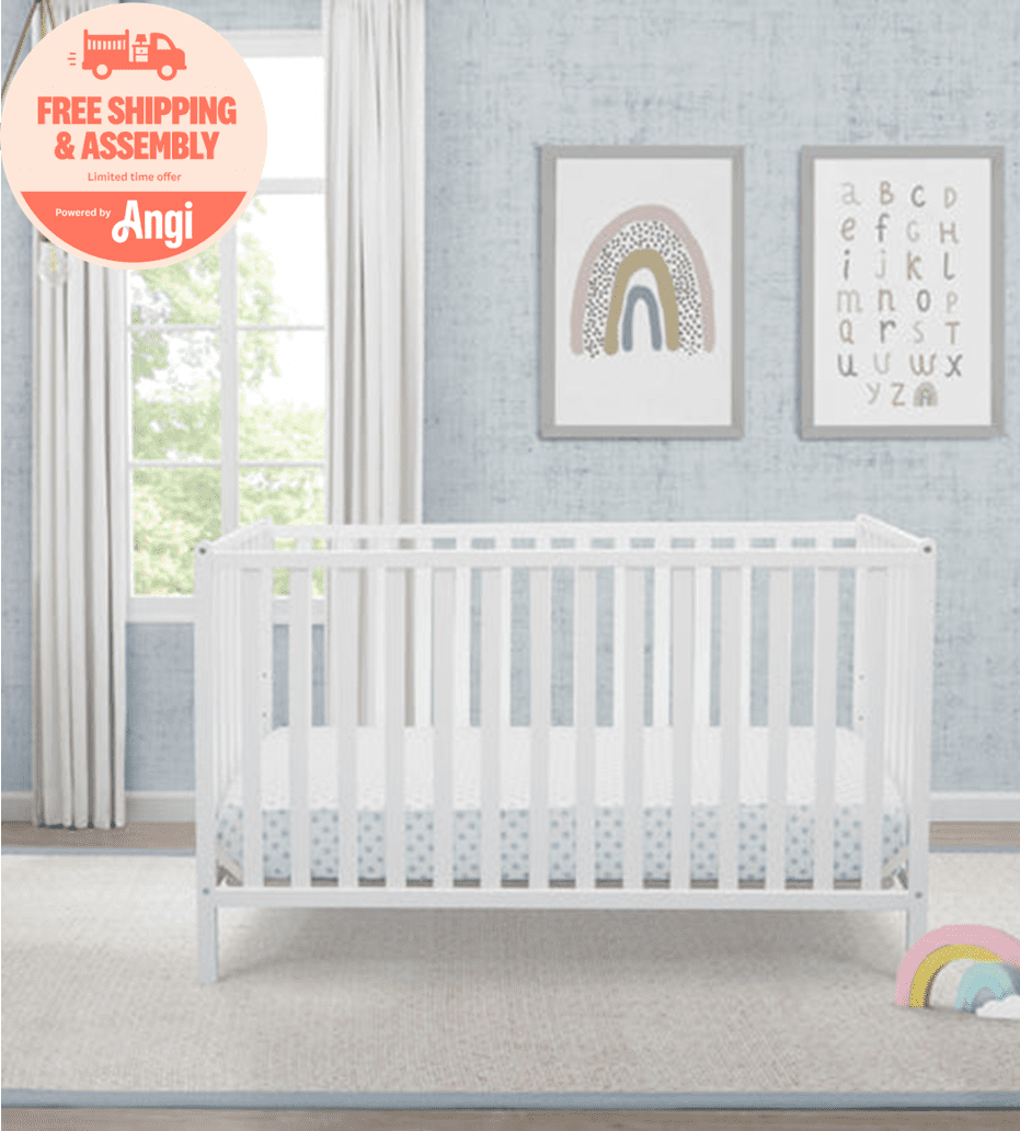 Free Shipping! Delta Children Heartland 4-in-1 Convertible Crib