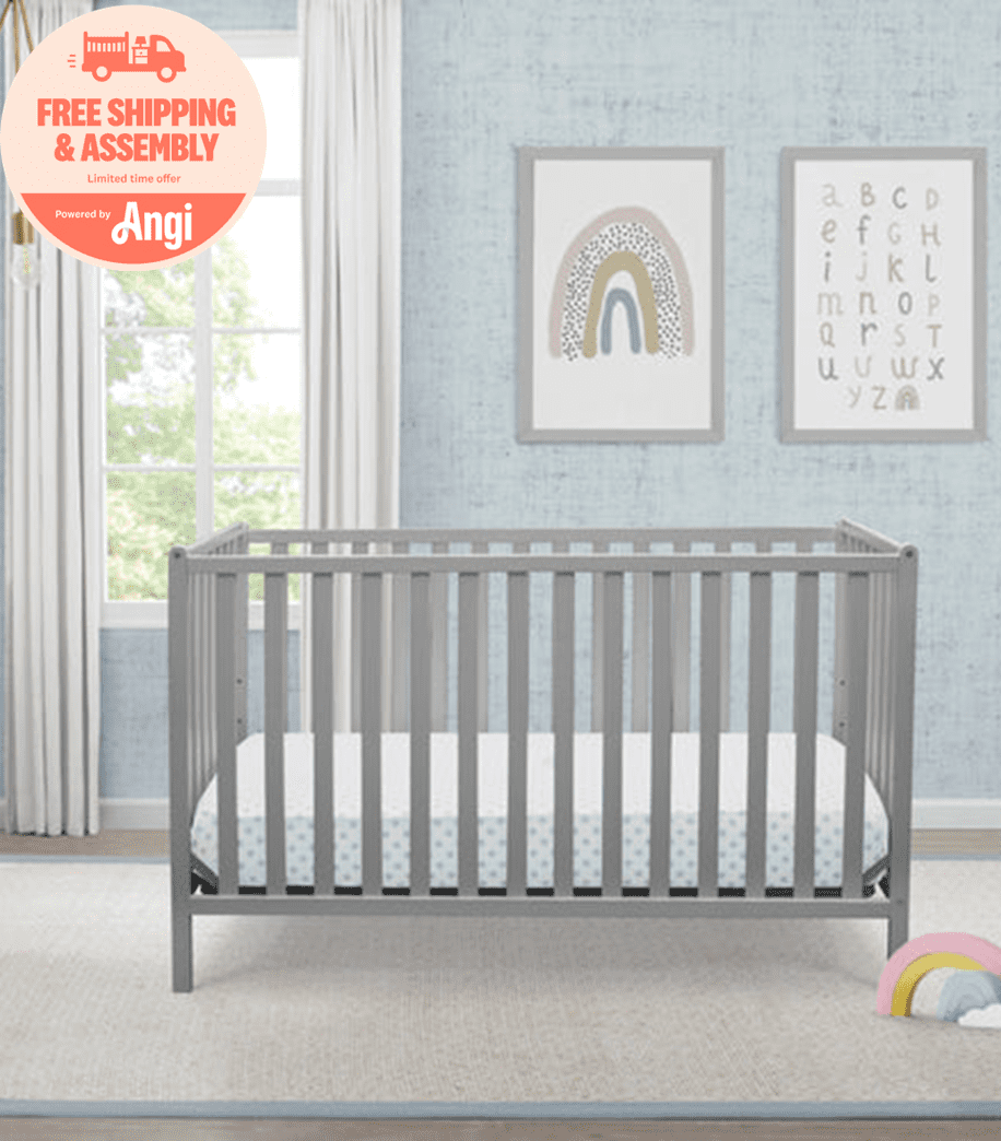 Delta Children Heartland 4-in-1 Convertible Crib, Greenguard Gold