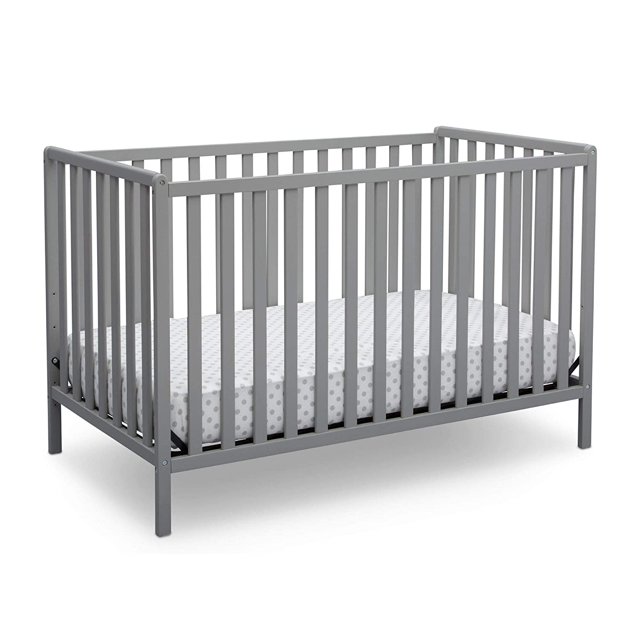 Delta Children Heartland 4in1 Convertible Crib Greenguard Gold Certified, Grey 4in1 Crib