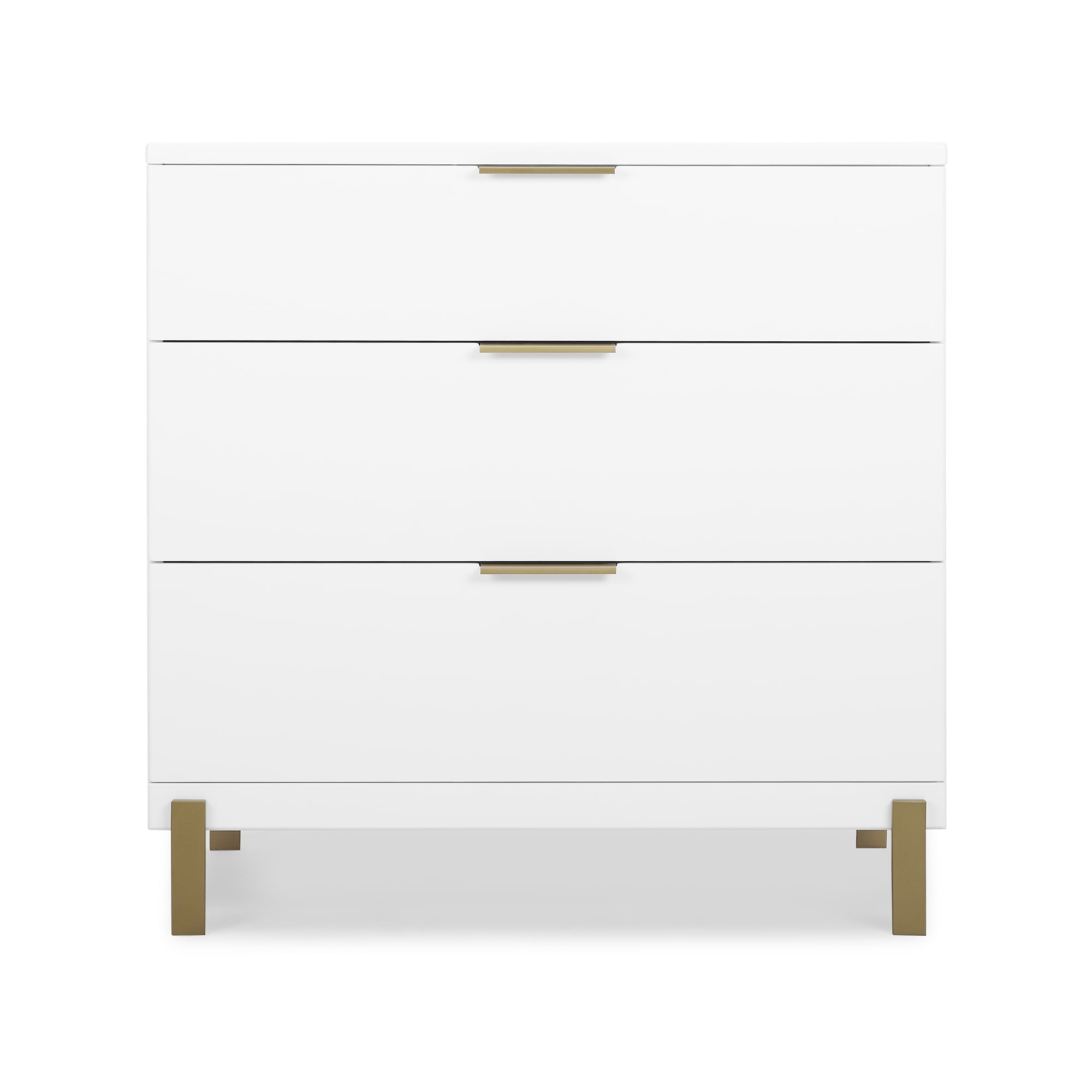 Bianca White and Bronze 3-Drawer Nursery Dresser