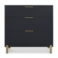 thumbnail image 1 of Delta Children Hendrix 3 Drawer Dresser, Midnight Grey/Bronze, 1 of 7