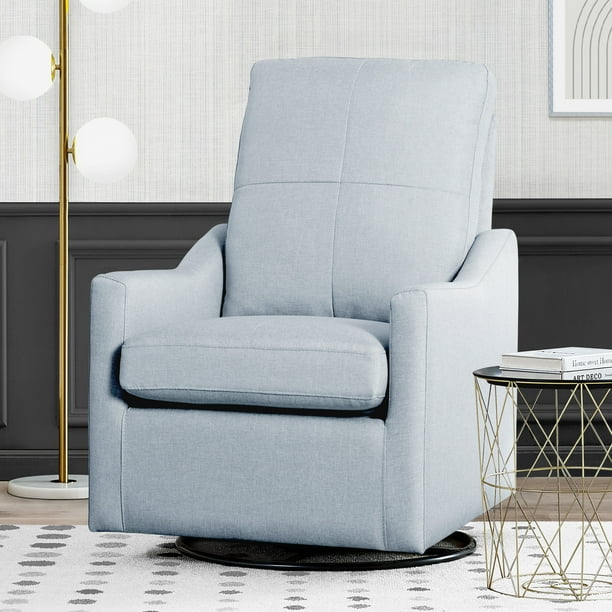 Delta Children Kenwood Slim Nursery Glider Swivel Rocker Chair, Sea