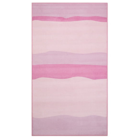 Delta Children Kids Ombre Rectangle Area Rug, 53-Inch x 59-Inch, Pink