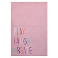 thumbnail image 1 of Delta Children Kids Play/Laugh/Create Rectangle Area Rug, 39-Inch x 59-Inch, Pink, 1 of 11