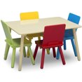 thumbnail image 1 of Delta Children Kids Wooden Play Activity Table & Chair Set, Natural & Primary, 1 of 5