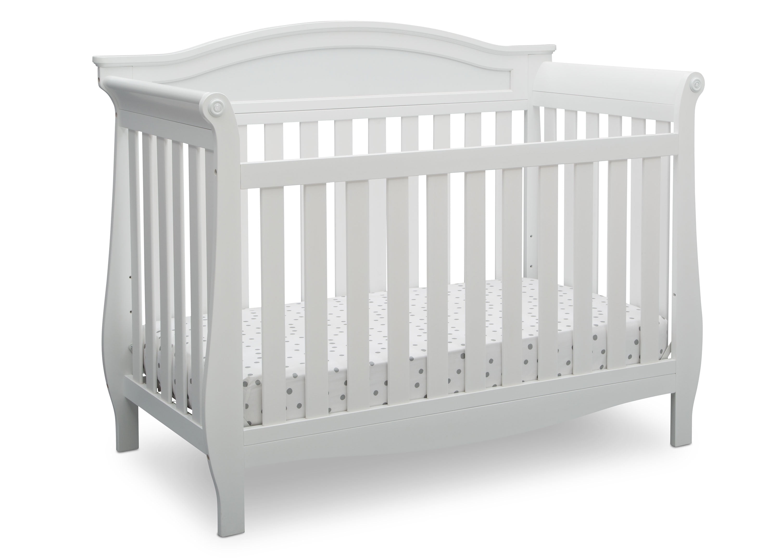 Delta Children Lancaster 4-in-1 Convertible Crib, Bianca White