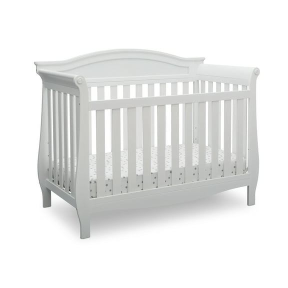 Delta Children Lancaster 4-in-1 Convertible Crib, Bianca White