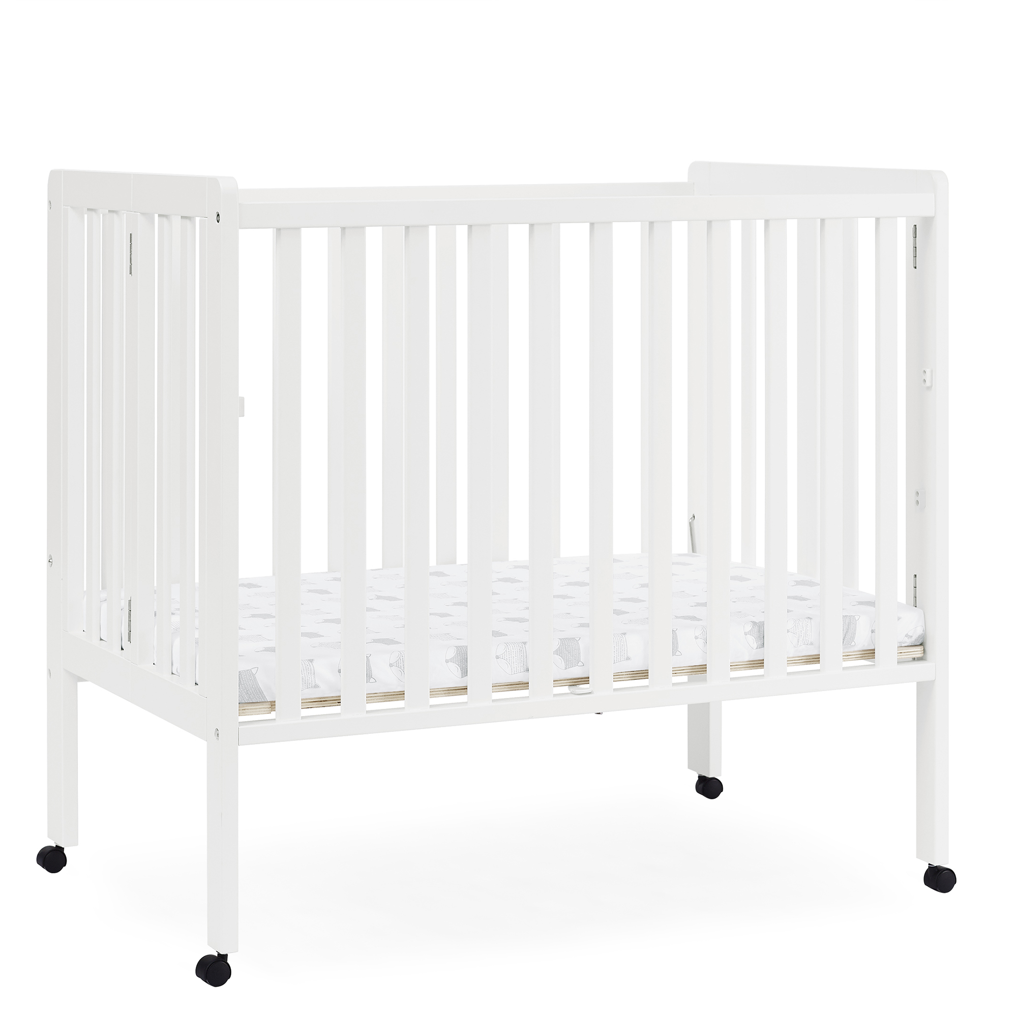 DaVinci Dylan Folding Portable 3in1 Mini Crib and Twin Bed in White