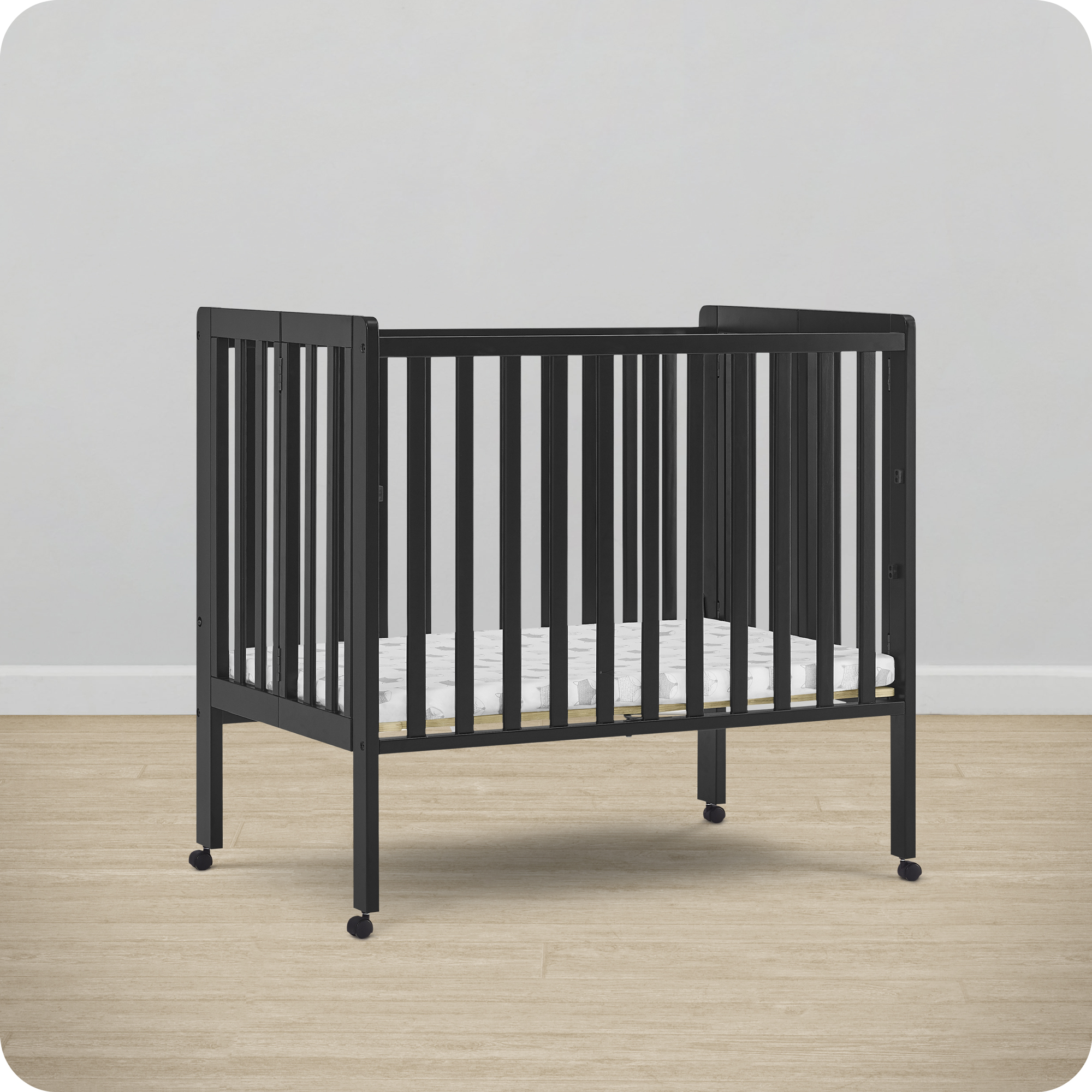 Delta Children Lee Portable Folding Mini Crib with 1.5Inch Mattress