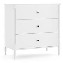 Delta Children Lily 3 Drawer Dresser with Interlocking Drawers, Bianca White