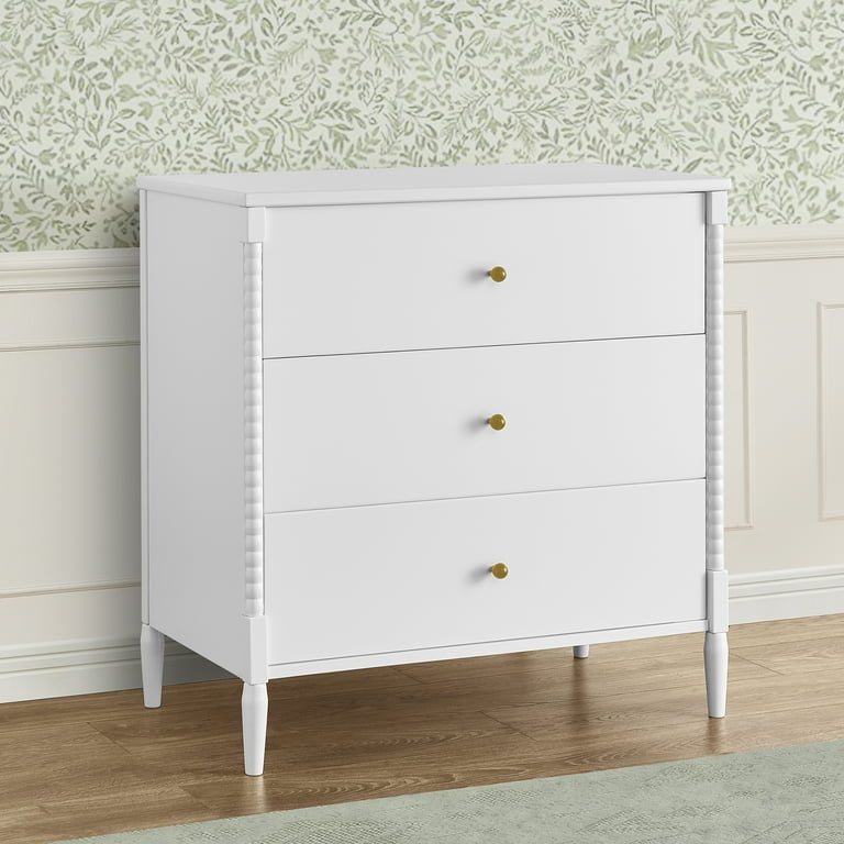 white christmas dresses 3 Drawer Dresser with Interlocking Drawers