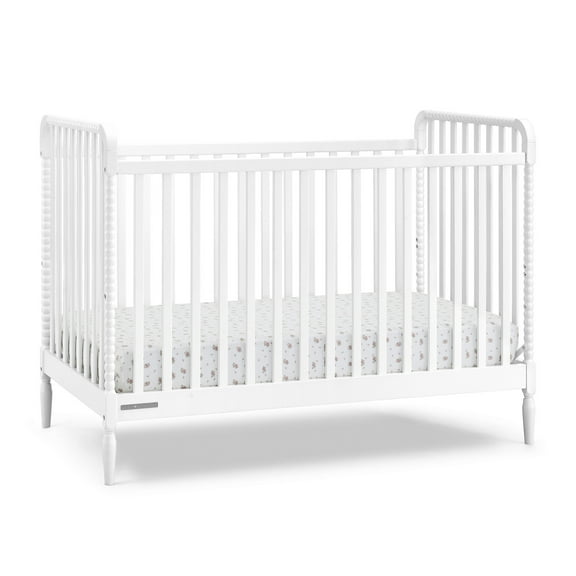 Delta Children Lily 4-in-1 Convertible Crib - Greenguard Gold Certified, Bianca White