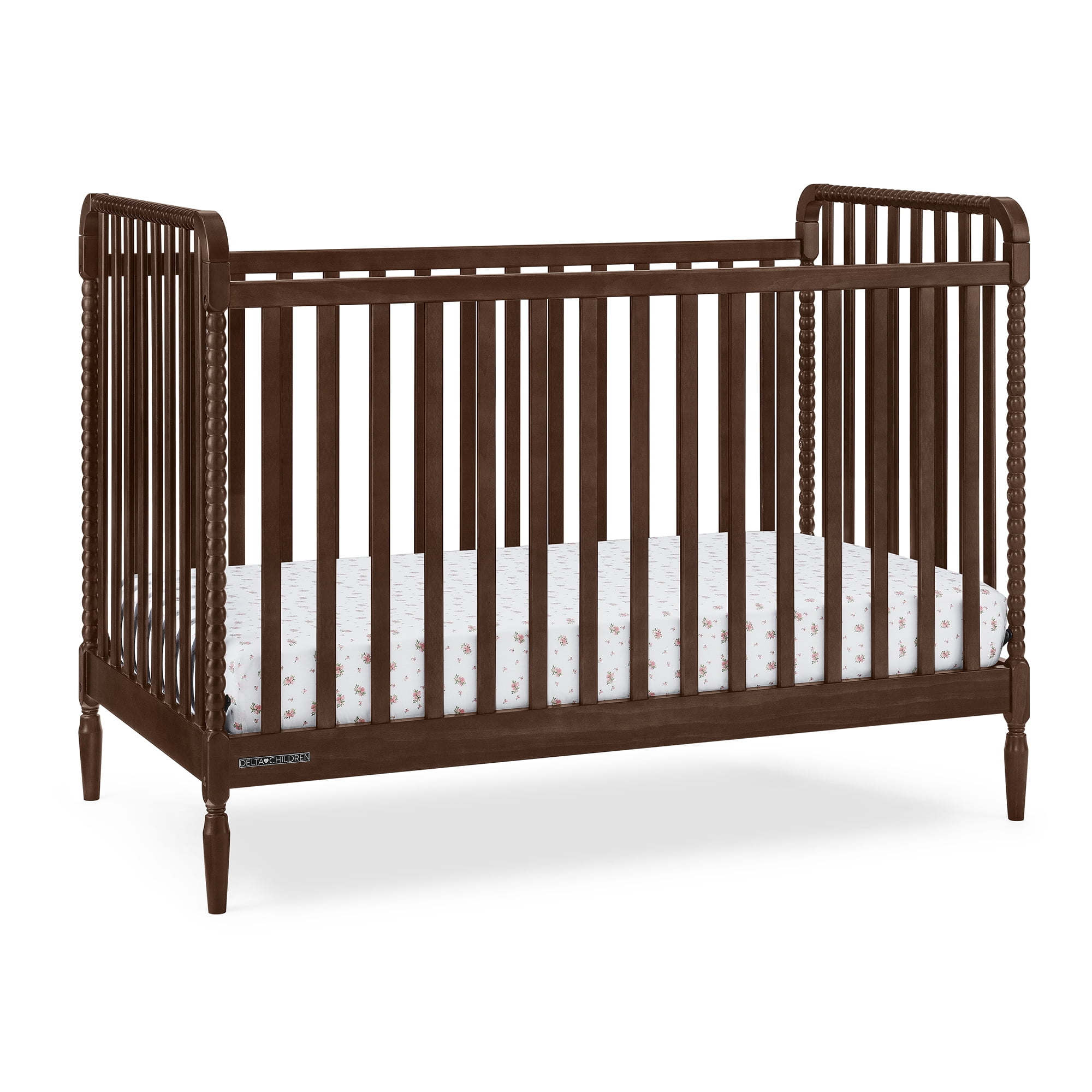 Delta Children Lily 4-in-1 Convertible Crib, Walnut Espresso