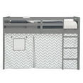 thumbnail image 1 of Delta Children Loft Bed Tent - Curtain Set for Twin Loft Bed (Bed Sold Separately), Grey Chevron, 1 of 11
