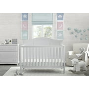 Delta Children Madrid 5-in-1 Convertible Baby Crib، Bianca White