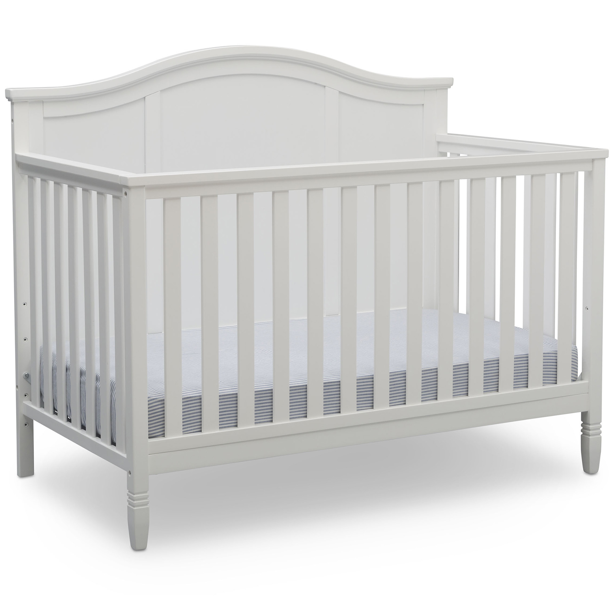 Delta Children Madrid 5-in-1 Convertible Baby Crib, Bianca White - image 1 of 11