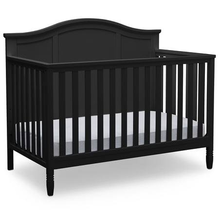 Delta Children Madrid 5-in-1 Convertible Baby Crib, Black