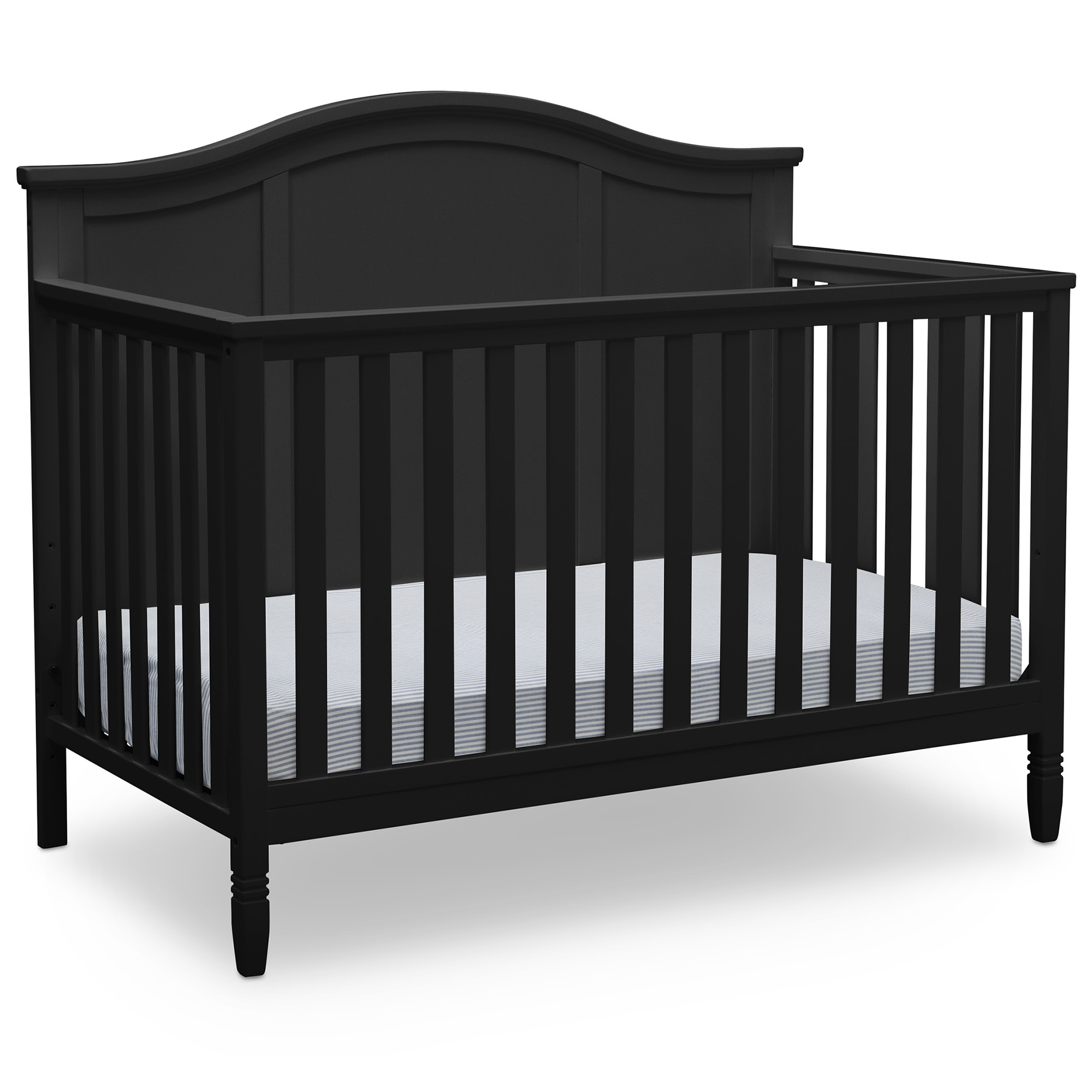 Delta Children Madrid 5-in-1 Convertible Baby Crib, Black - image 1 of 12