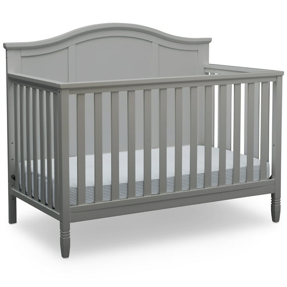 Delta Children Madrid 5-in-1 Convertible Baby Crib, Grey