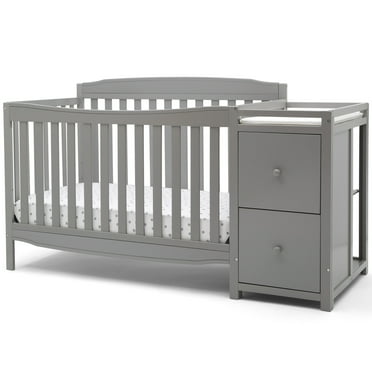 Delta Children Mason 6-in-1 Convertible Crib and Changer, Gray