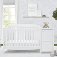 thumbnail interactive-video image 1 of Delta Children Mason 6-in-1 Convertible Crib and Changer, Greenguard Gold Certified, Bianca White, 1 of 14