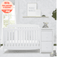 thumbnail interactive-video image 1 of Delta Children Mason 6-in-1 Convertible Crib and Changer, Greenguard Gold Certified, Bianca White, 1 of 16