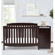 Delta Children Mason Convertible 6-in-1 Baby Crib and Changer, Dark Chocolate