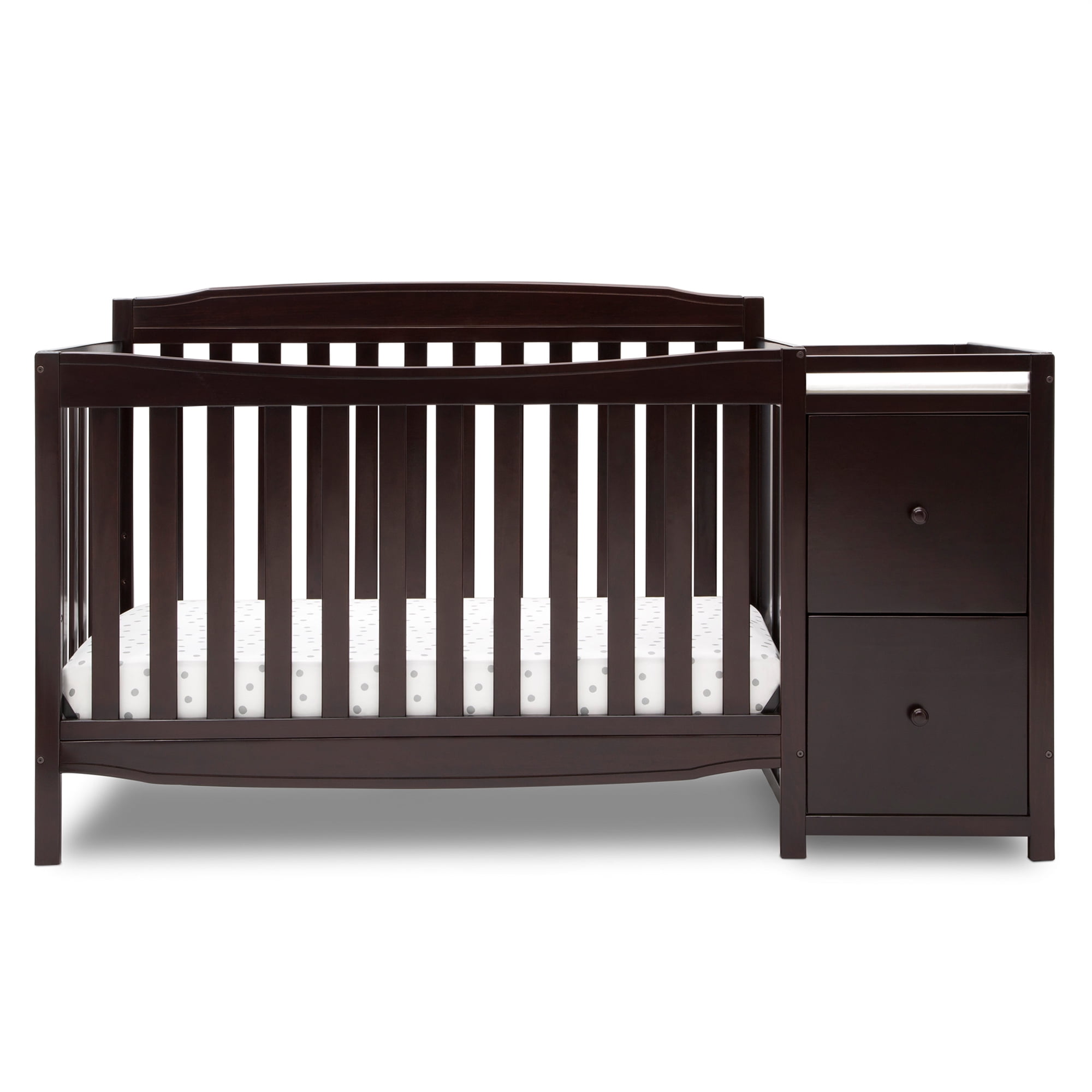 Delta Children Mason Convertible 6-in-1 Baby Crib and Changer, Dark