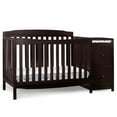 thumbnail interactive-video image 1 of Delta Children Mason Convertible 6-in-1 Baby Crib and Changer, Dark Chocolate, 1 of 13