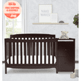 thumbnail image 1 of Delta Children Mason Convertible 6-in-1 Baby Crib and Changer, Dark Chocolate, 1 of 14