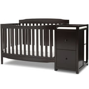 Delta Children Mason Convertible 6-in-1 Baby Crib and Changer, Dark Chocolate