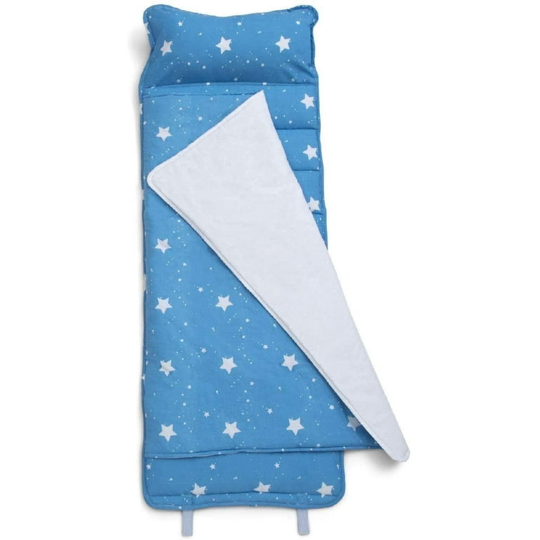Delta Children Nap Mat with Pillow, Blanket Carry Handle, Rollup