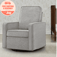 thumbnail image 1 of Delta Children Noah Upholstered Swivel Glider with Stain-Resistant Performance Fabric- Greenguard Gold Certified, Frost Grey, 1 of 18