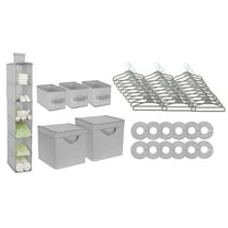 Delta Children Nursery Storage 48 Piece Set - Easy Organization Solution, Dove Grey